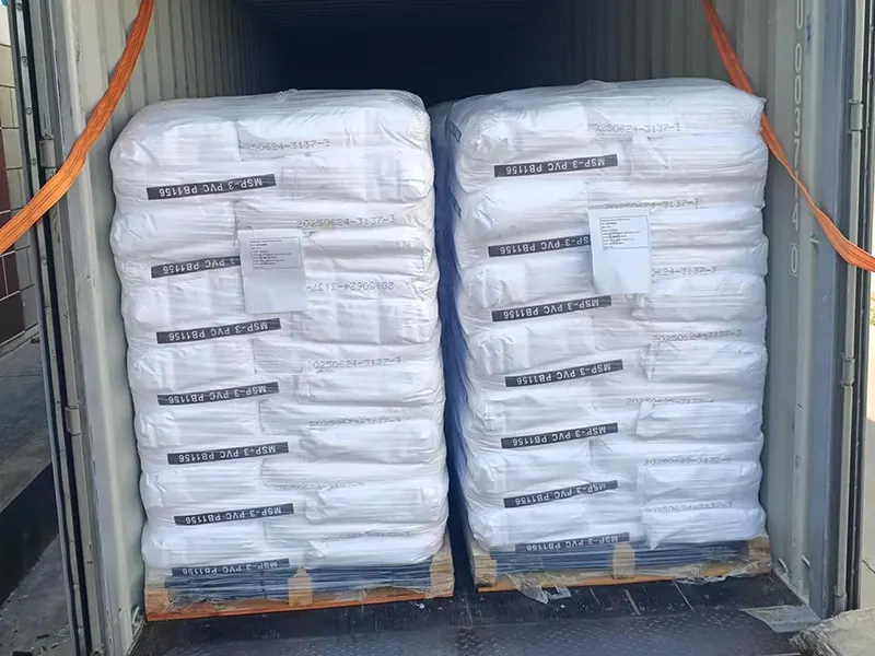 PVC RESIN S-1300 SINOPEC QILU photo record during container stuffing 4