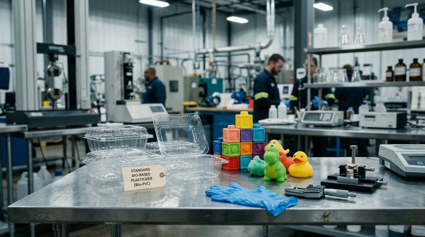 Plastificantes de base biológica frente a plastificantes tradicionales 4 Productos en contacto con alimentos y productos infantiles que utilizan plastificantes de origen biológico en lugar de plastificantes tradicionales.