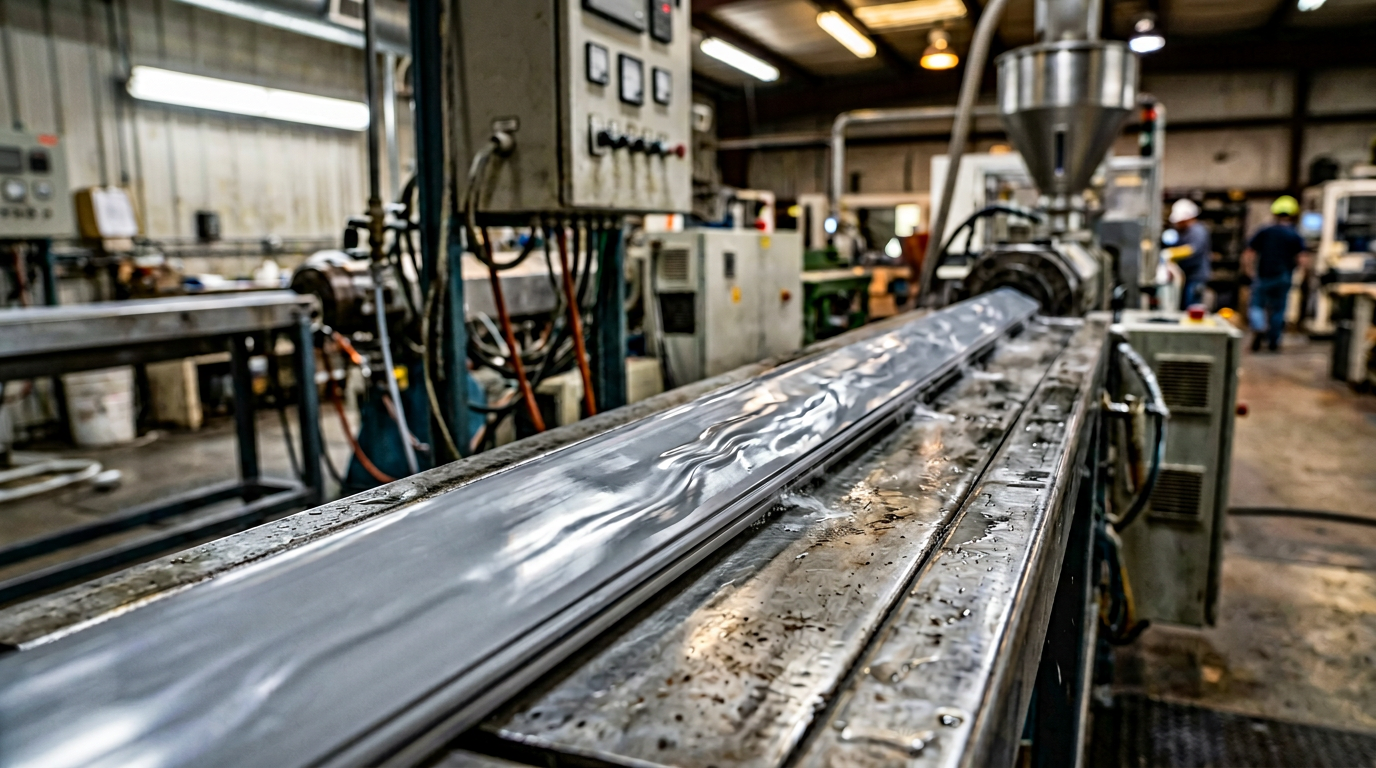 PVC extrusion surface defects caused by double-lubrication when DOP compatibility with calcium-zinc heat stabilizers is not rebalanced