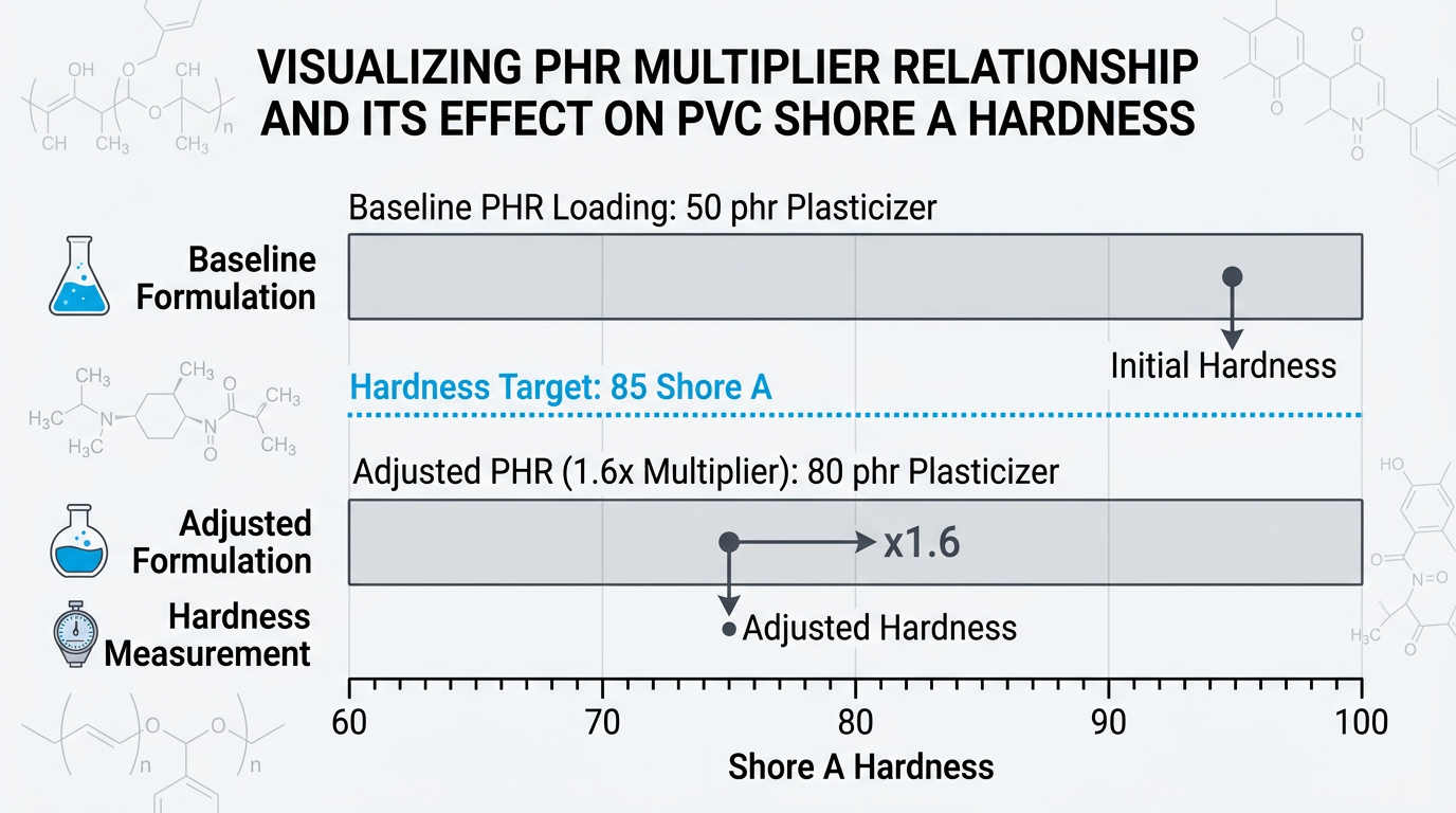phr adjustment diagram for switch from DOP to DOTP plasticizer formulation