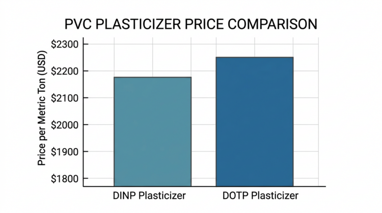 DOA vs DINP price comparison chart showing the low-temperature plasticizer premium