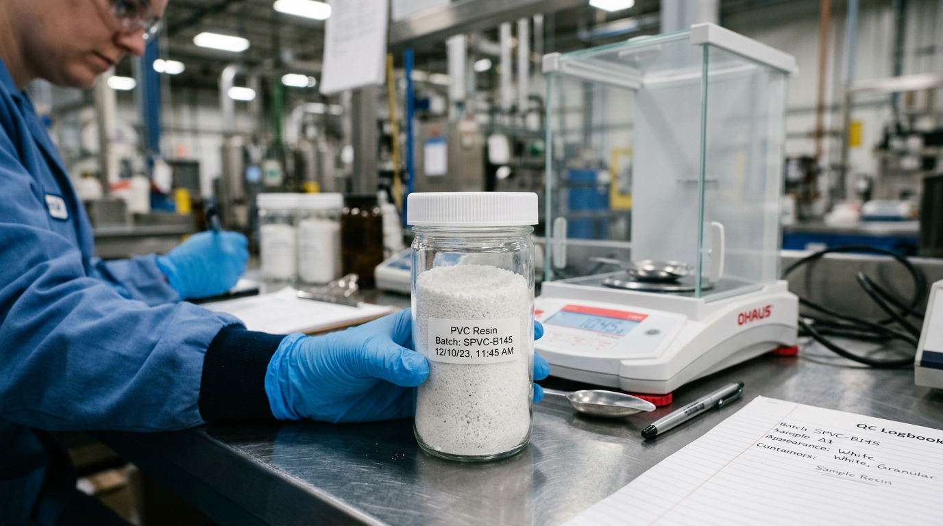 Suspension-polymerized PVC resin powder used as the K65 to K67 base resin for UPVC compounding