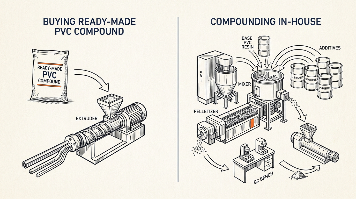 PVC Resin vs PVC Compound: Which One Should You Buy? 3 Buying ready-made PVC compound versus compounding PVC resin in-house