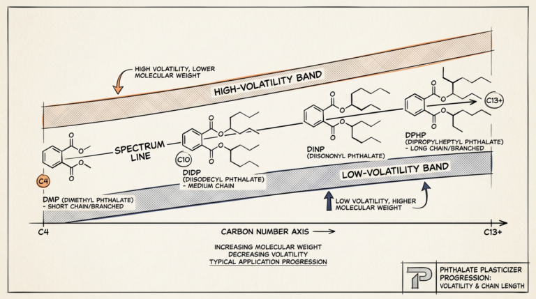 Carbon-number spectrum of phthalate plasticizers from short to long chain